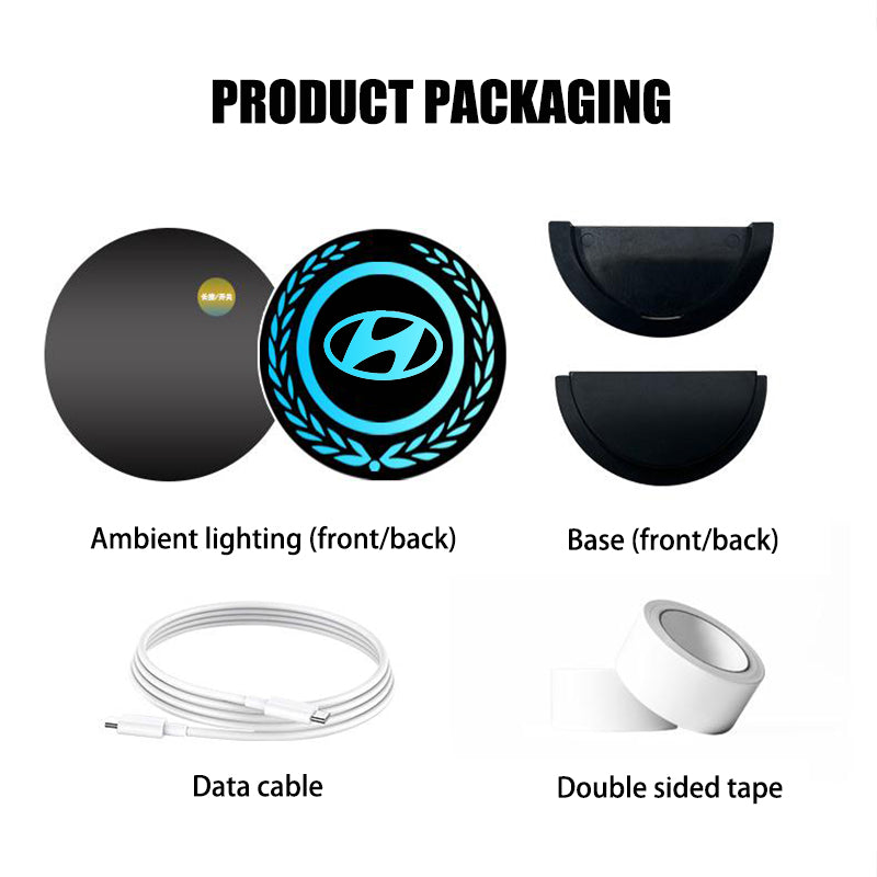 Reîncărcabilă LED Car Logo - efect de lumină neon